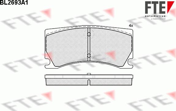 FTE 9010922 - Kit de plaquettes de frein, frein à disque cwaw.fr