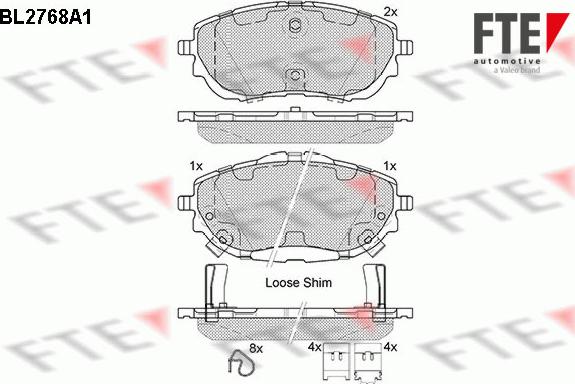 FTE 9010975 - Kit de plaquettes de frein, frein à disque cwaw.fr