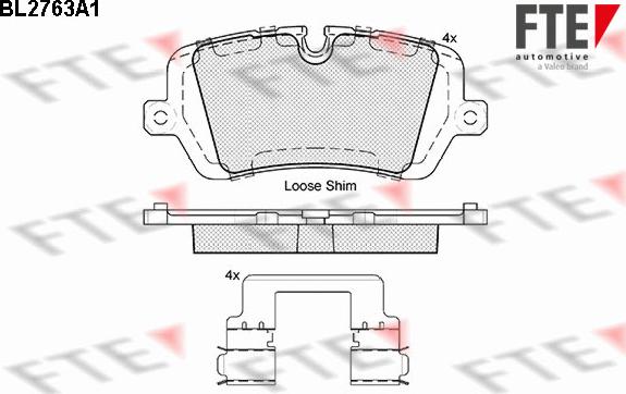 FTE 9010970 - Kit de plaquettes de frein, frein à disque cwaw.fr