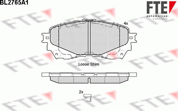 FTE 9010972 - Kit de plaquettes de frein, frein à disque cwaw.fr