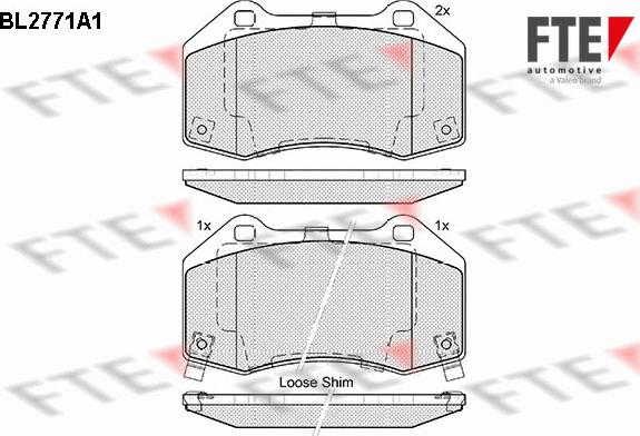 FTE 9010977 - Kit de plaquettes de frein, frein à disque cwaw.fr