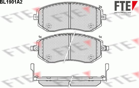 FTE 9010490 - Kit de plaquettes de frein, frein à disque cwaw.fr