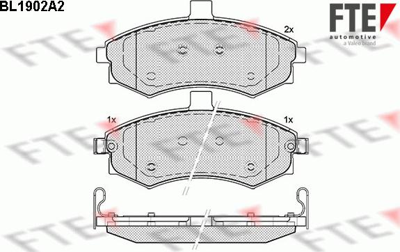 FTE 9010491 - Kit de plaquettes de frein, frein à disque cwaw.fr