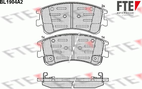 FTE BL1904A2 - Kit de plaquettes de frein, frein à disque cwaw.fr