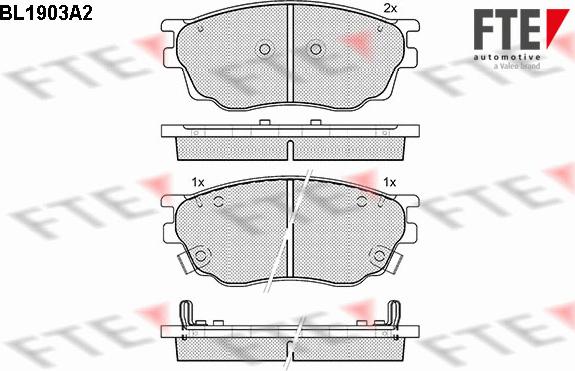 FTE 9010492 - Kit de plaquettes de frein, frein à disque cwaw.fr