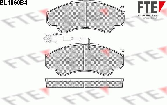 FTE 9010440 - Kit de plaquettes de frein, frein à disque cwaw.fr