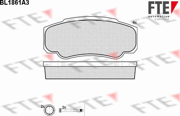 FTE BL1861A3 - Kit de plaquettes de frein, frein à disque cwaw.fr