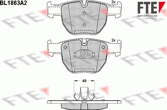 FTE 9010443 - Kit de plaquettes de frein, frein à disque cwaw.fr