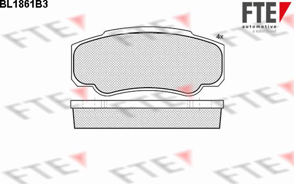 FTE BL1861B3 - Kit de plaquettes de frein, frein à disque cwaw.fr