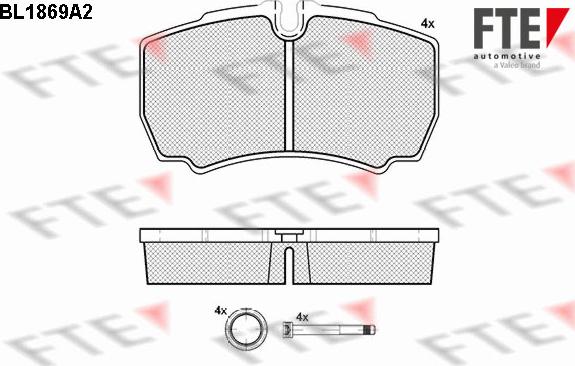 FTE 9010447 - Kit de plaquettes de frein, frein à disque cwaw.fr