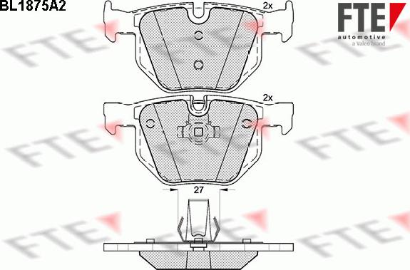 FTE 9010459 - Kit de plaquettes de frein, frein à disque cwaw.fr