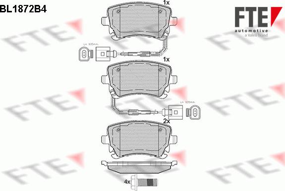 FTE 9010454 - Kit de plaquettes de frein, frein à disque cwaw.fr