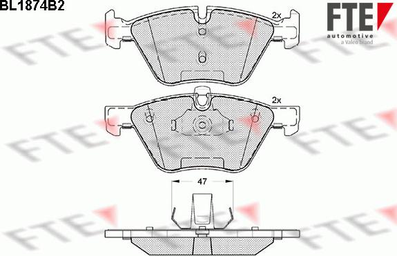 FTE 9010458 - Kit de plaquettes de frein, frein à disque cwaw.fr