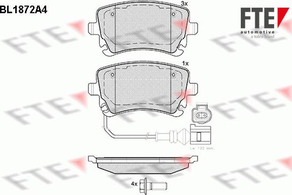 FTE 9010453 - Kit de plaquettes de frein, frein à disque cwaw.fr