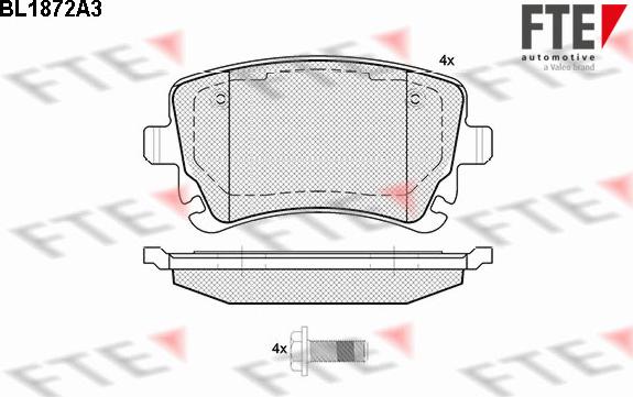 FTE 9010452 - Kit de plaquettes de frein, frein à disque cwaw.fr