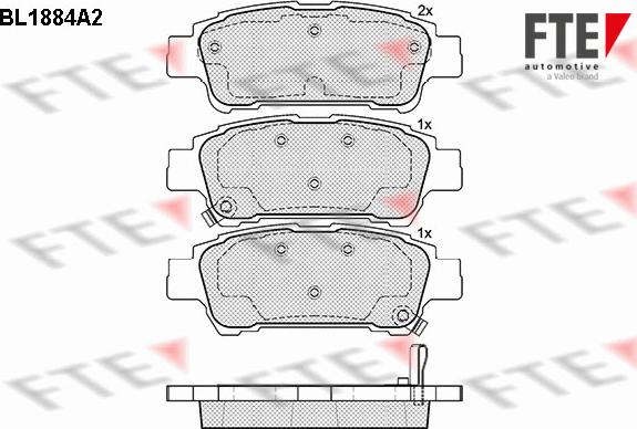 FTE 9010469 - Kit de plaquettes de frein, frein à disque cwaw.fr