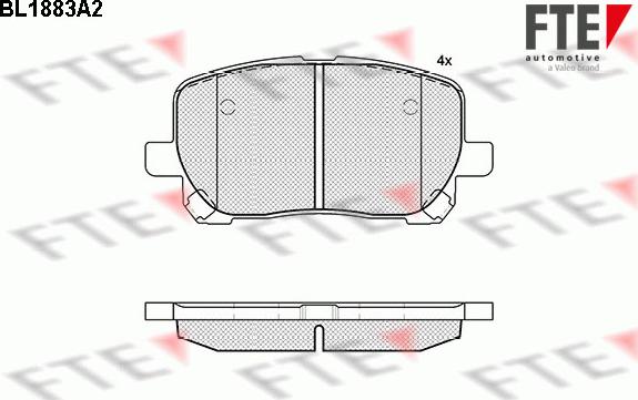 FTE BL1883A2 - Kit de plaquettes de frein, frein à disque cwaw.fr