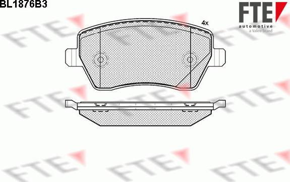 FTE BL1876B3 - Kit de plaquettes de frein, frein à disque cwaw.fr