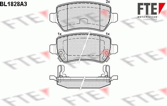 FTE BL1828A3 - Kit de plaquettes de frein, frein à disque cwaw.fr