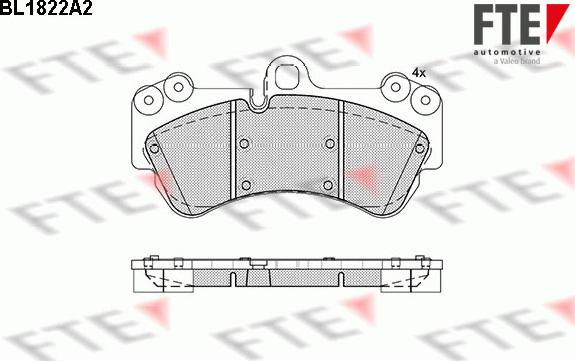 FTE 9010400 - Kit de plaquettes de frein, frein à disque cwaw.fr