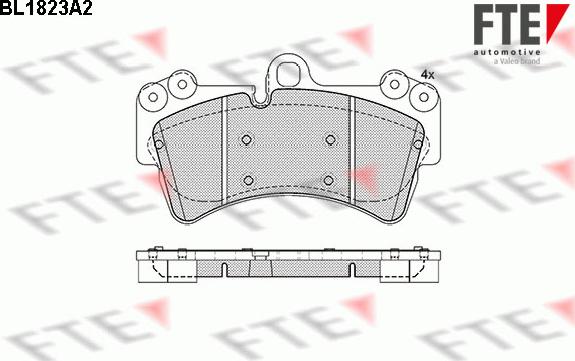 FTE 9010401 - Kit de plaquettes de frein, frein à disque cwaw.fr