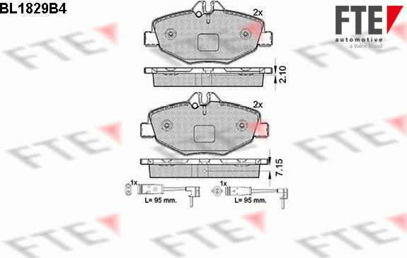 FTE 9010408 - Kit de plaquettes de frein, frein à disque cwaw.fr