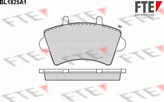 FTE BL1825A1 - Kit de plaquettes de frein, frein à disque cwaw.fr