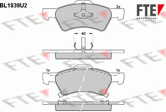 FTE 9010415 - Kit de plaquettes de frein, frein à disque cwaw.fr