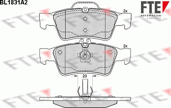 FTE BL1831A2 - Kit de plaquettes de frein, frein à disque cwaw.fr