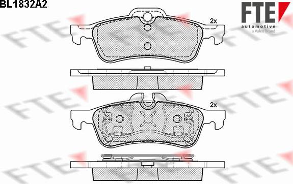 FTE 9010411 - Kit de plaquettes de frein, frein à disque cwaw.fr