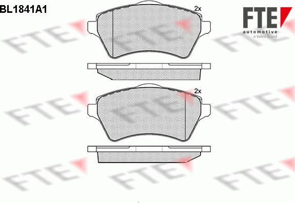 FTE BL1841A1 - Kit de plaquettes de frein, frein à disque cwaw.fr