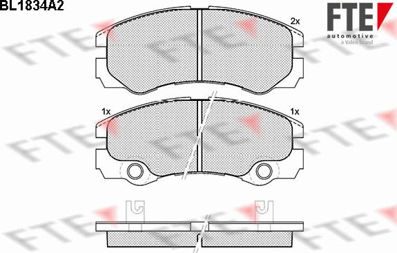 FTE 9010413 - Kit de plaquettes de frein, frein à disque cwaw.fr