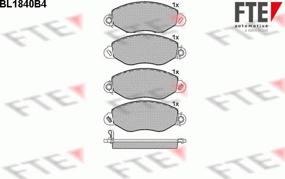 FTE 9010417 - Kit de plaquettes de frein, frein à disque cwaw.fr