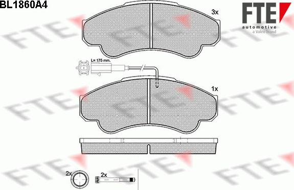 FTE 9010439 - Kit de plaquettes de frein, frein à disque cwaw.fr