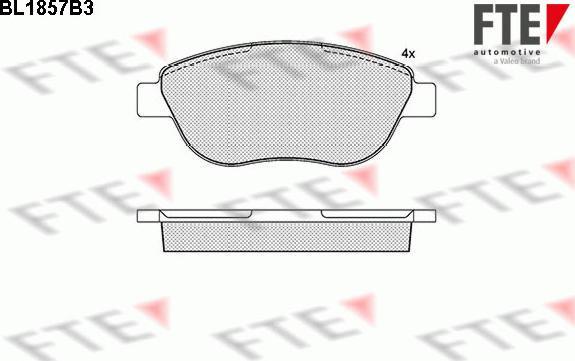 FTE 9010432 - Kit de plaquettes de frein, frein à disque cwaw.fr