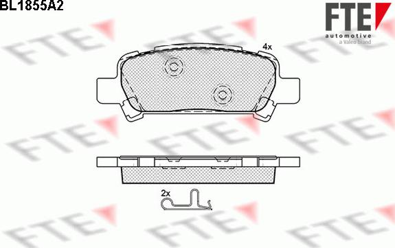 FTE BL1855A2 - Kit de plaquettes de frein, frein à disque cwaw.fr