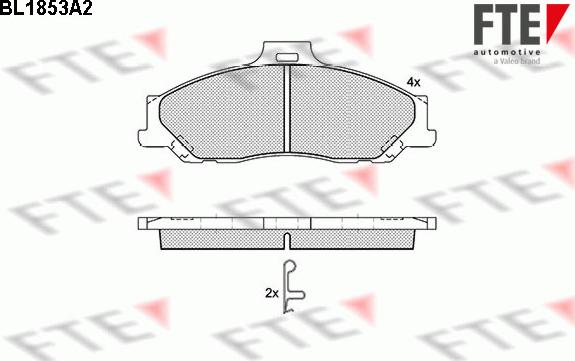 FTE 9010428 - Kit de plaquettes de frein, frein à disque cwaw.fr