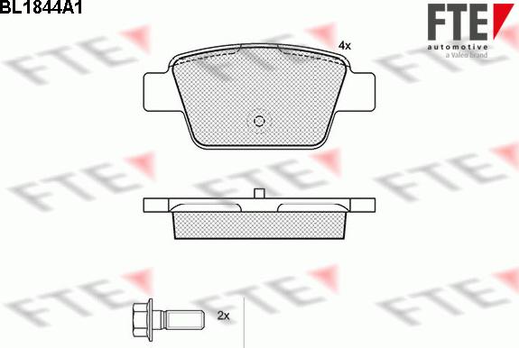 FTE BL1844A1 - Kit de plaquettes de frein, frein à disque cwaw.fr