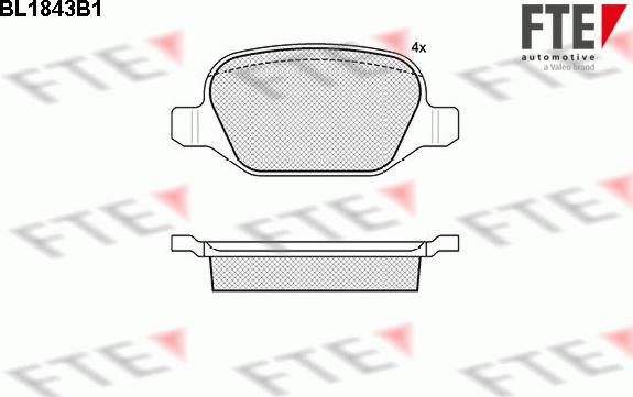 FTE 9010422 - Kit de plaquettes de frein, frein à disque cwaw.fr