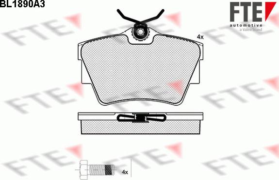 FTE 9010474 - Kit de plaquettes de frein, frein à disque cwaw.fr