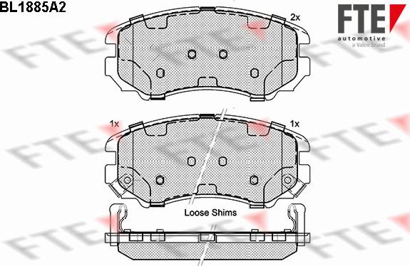 FTE 9010470 - Kit de plaquettes de frein, frein à disque cwaw.fr