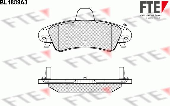 FTE 9010473 - Kit de plaquettes de frein, frein à disque cwaw.fr