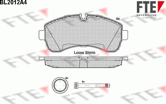 FTE 9010599 - Kit de plaquettes de frein, frein à disque cwaw.fr