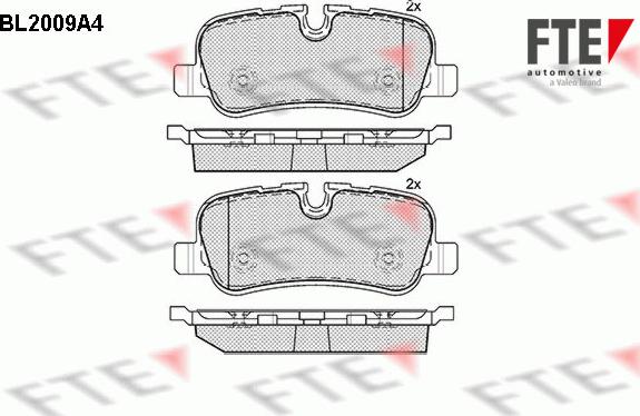 FTE 9010594 - Kit de plaquettes de frein, frein à disque cwaw.fr