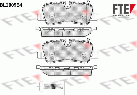 FTE 9010595 - Kit de plaquettes de frein, frein à disque cwaw.fr