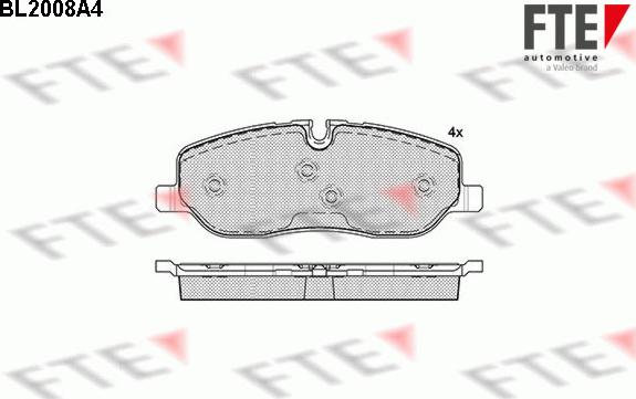 FTE 9010592 - Kit de plaquettes de frein, frein à disque cwaw.fr