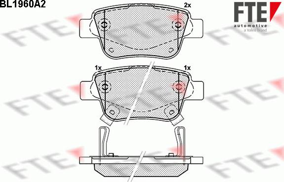 FTE 9010546 - Kit de plaquettes de frein, frein à disque cwaw.fr