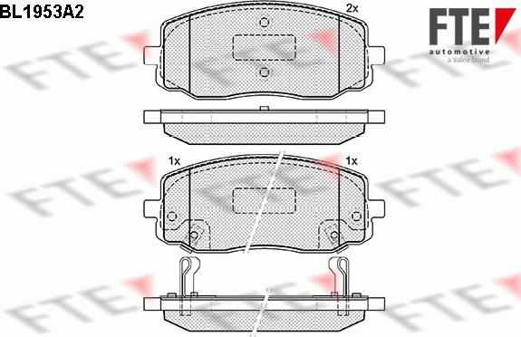 FTE BL1953A2 - Kit de plaquettes de frein, frein à disque cwaw.fr