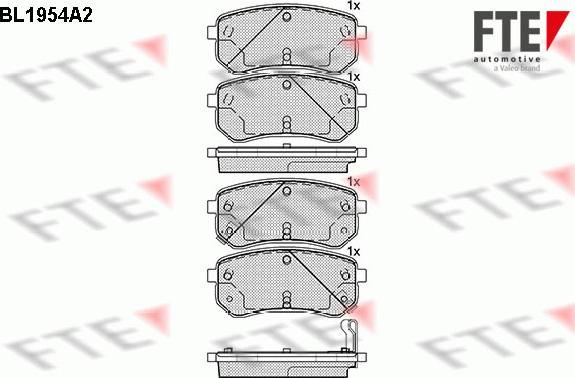 FTE 9010541 - Kit de plaquettes de frein, frein à disque cwaw.fr