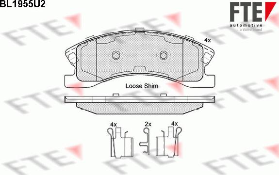 FTE 9010542 - Kit de plaquettes de frein, frein à disque cwaw.fr